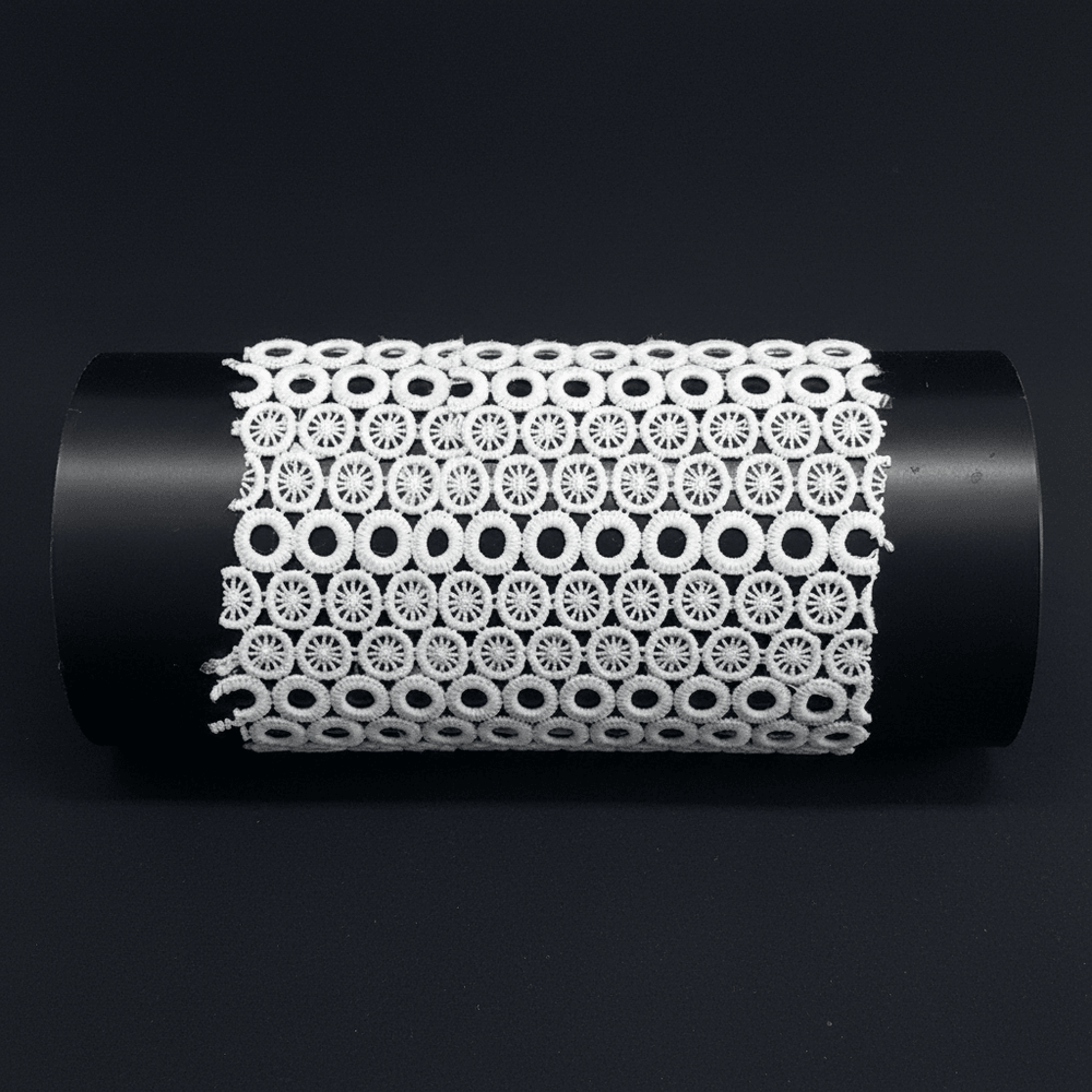 White Cotton Dyeable Chemical Lace (Width : 4 Inch & Sku: Ch-71)