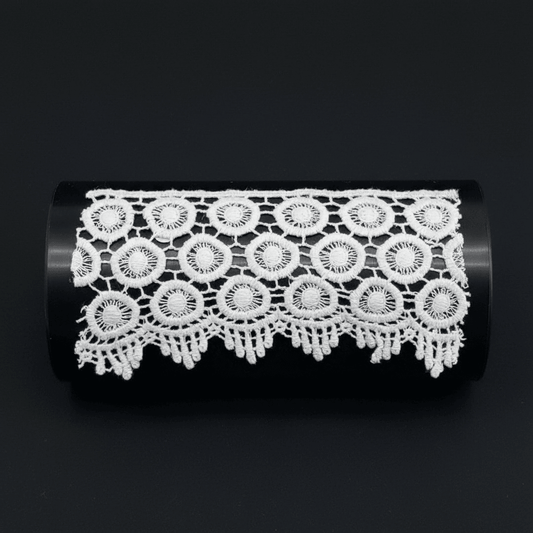 White Cotton Dyeable Chemical Lace (Width : 3 Inch & Sku: Ch-76)