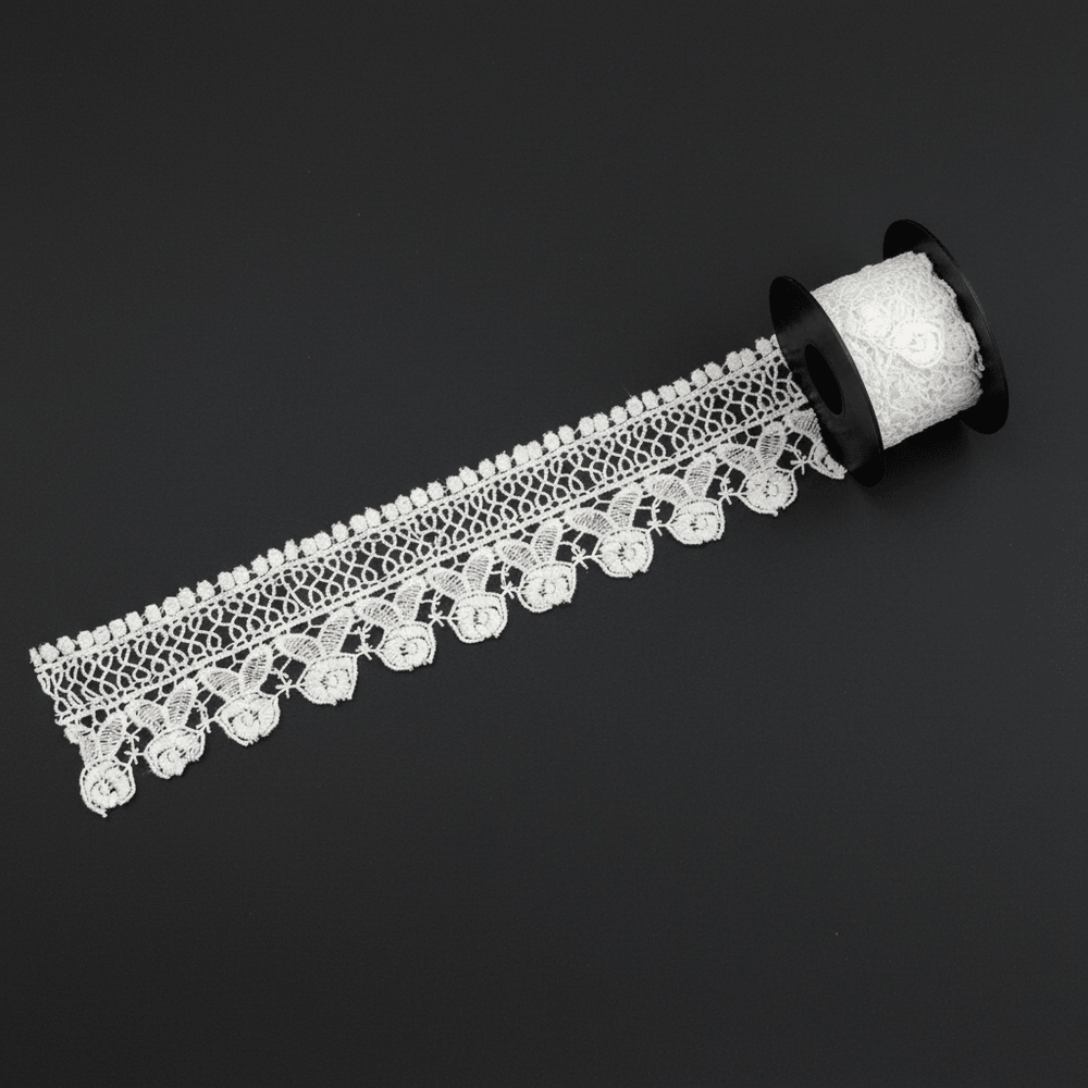 White Cotton Dyeable Chemical Lace (Width : 2 Inch & Sku: Ch-83)
