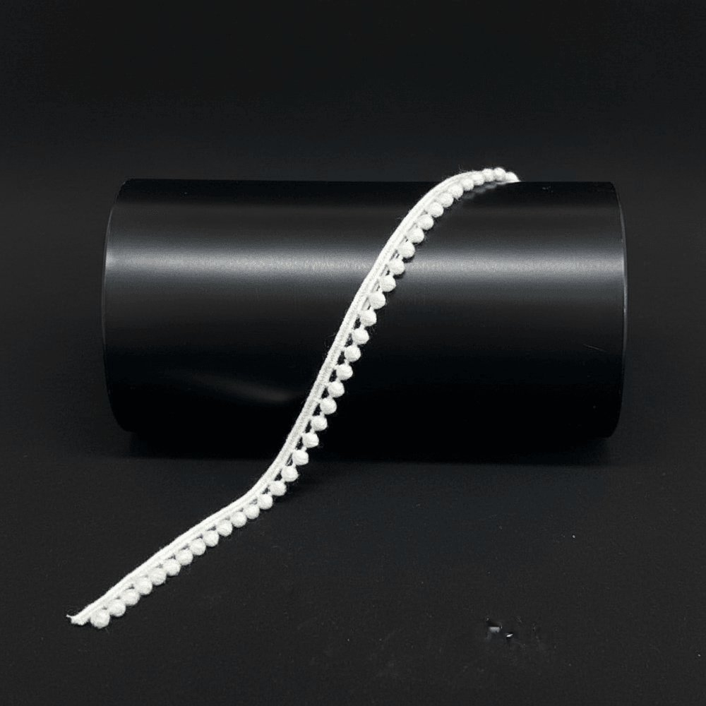 White Cotton Dyeable Chemical Lace (Width : 1 cm & Sku: Ch-89)