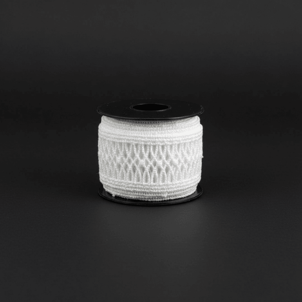 White Cotton Dyeable Chemical lace (Wisdth : 1 Inch & Sku: Ch-9)