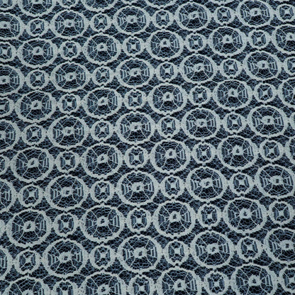 White Circle Design Dyeable Cotton Nylon Net | SKU : CN-4