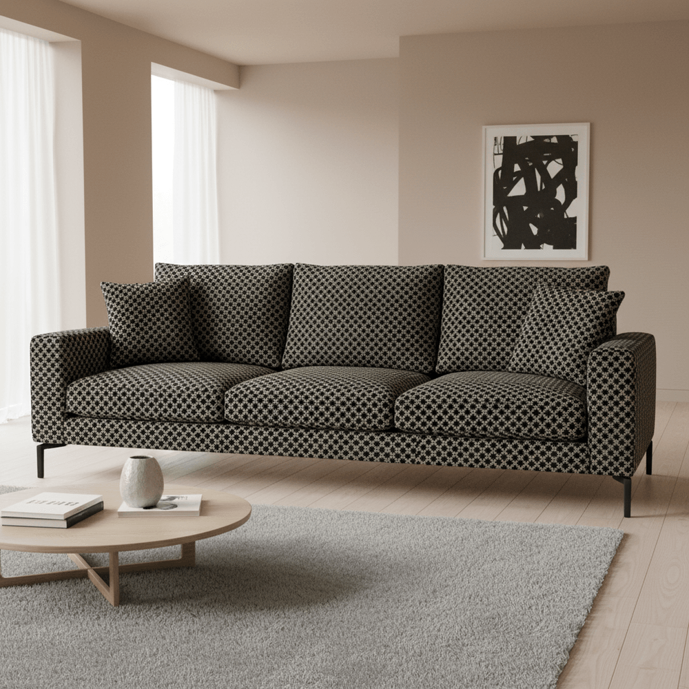 Black & Biege Cotton Blend Jacquard (SKU: JDD-466)