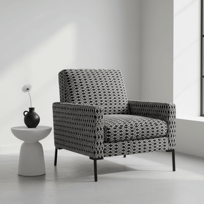 Black & White Dimond Design Cotton Blend Jacquard | SKU: JDD-459