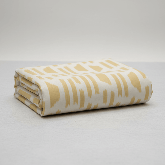 Yellow & White Fine Quality Cotton Handloom Ikat | SKU: IK-640