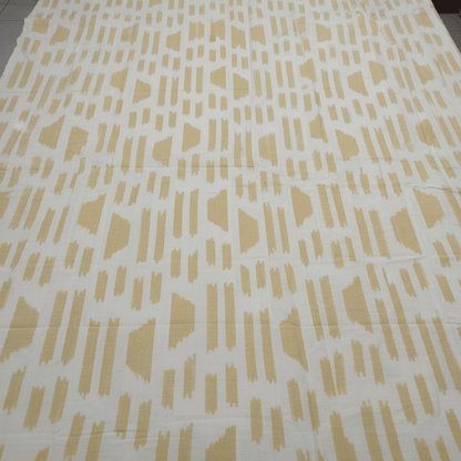 Yellow & White Fine Quality Cotton Handloom Ikat | SKU: IK-640