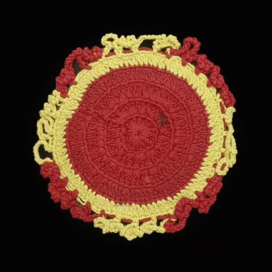 Dyed Hand Crochet Patch (width : 8 Inch )