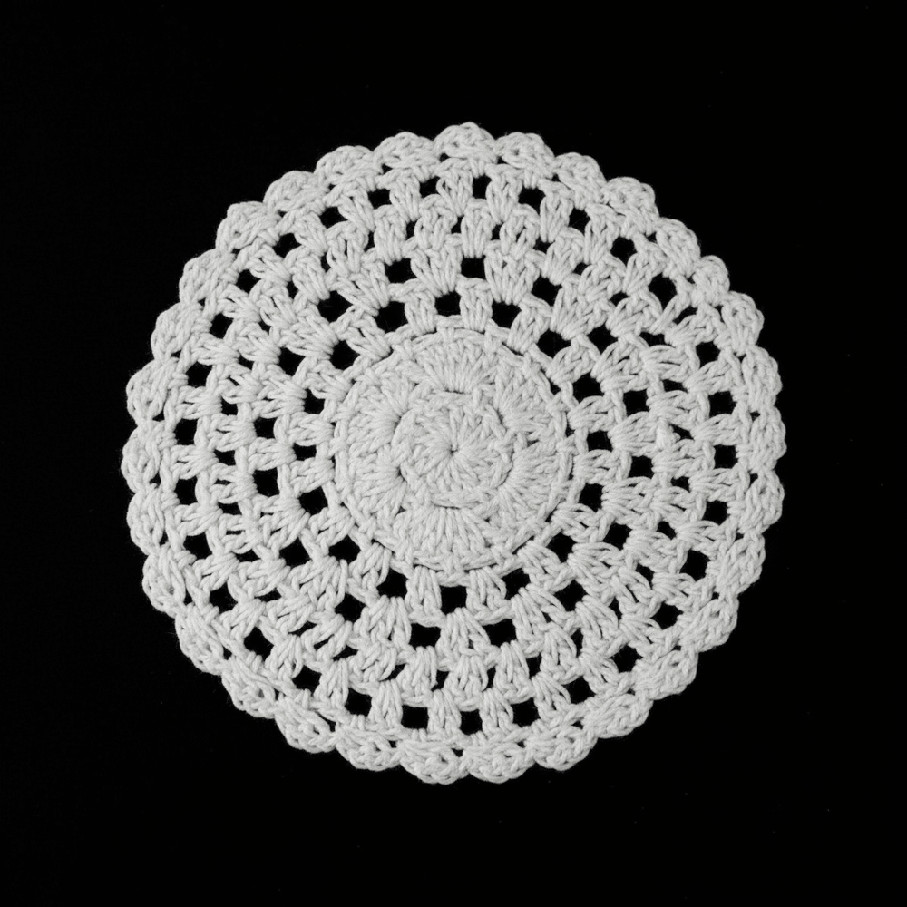 White Dyeable Hand Crochet Patch