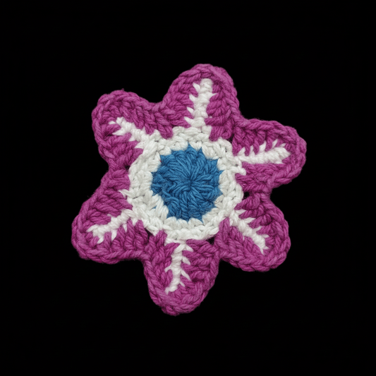 Colored Hand Crochet Patch