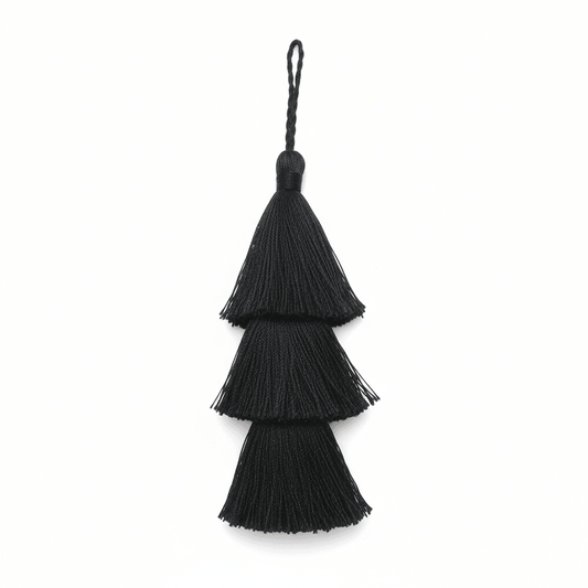 Silk Black Tassel Pack of 3 ( Lenght : 5 Inch )