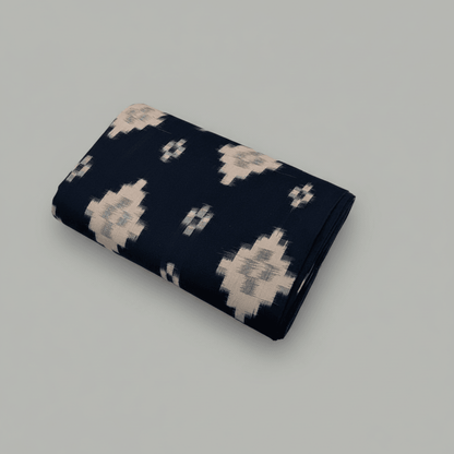 Black & Beige Cotton Handwoven Ikat | 1 Meter (SKU: IKK-633)