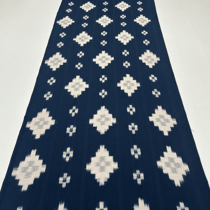 Black & Beige Cotton Handwoven Ikat | 1 Meter (SKU: IKK-633)