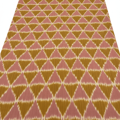Mustard & Peach Fine Quality Handloom Cotton Ikat |