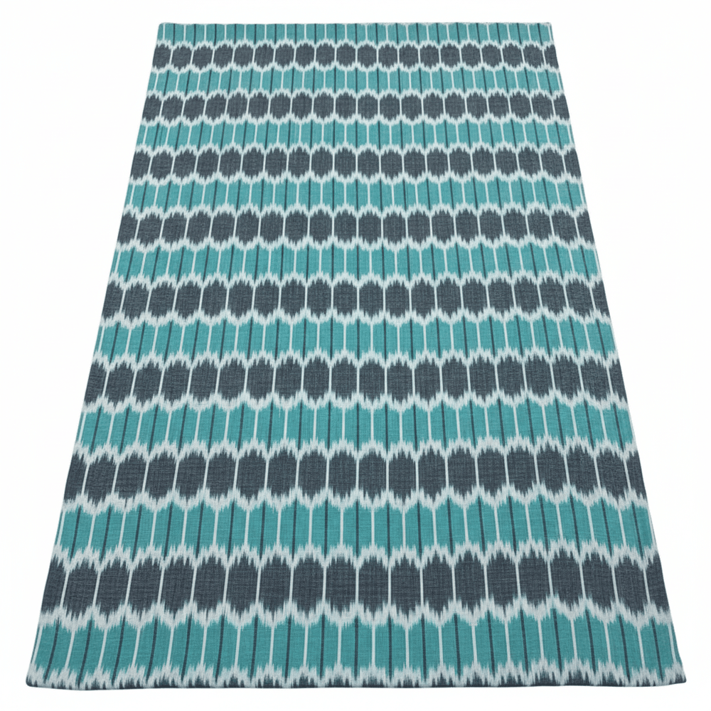 Green & Grey Fine Quality Cotton Handloom Ikat