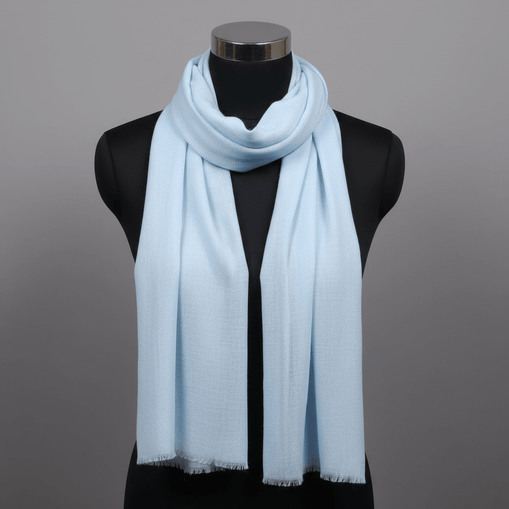 Premium Ice Blue Color Viscose Stole