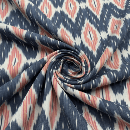 Multicolor Handloom Cotton Heavyweight Thick Ikat Fabric for Jackets & Upholstery | Width: 54"