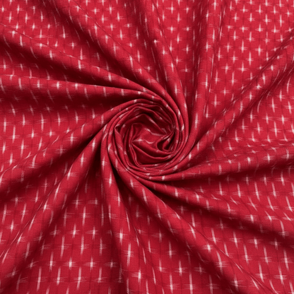 Red Plus Design Handwoven Cotton Ikat | SKU: IK-184