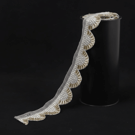 Gold Beeds Fancy Lace | SKU: Z-16