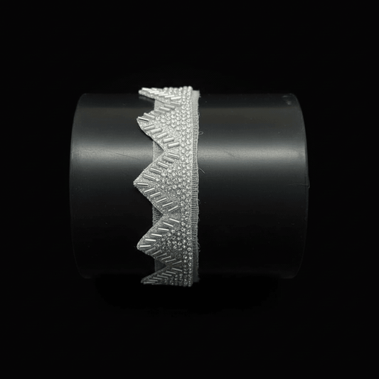 Silver Beeds Fancy Lace | SKU: Z-17