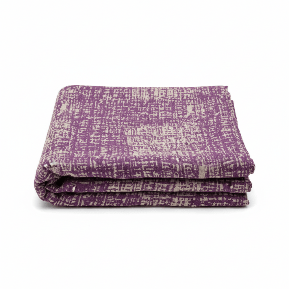 Purple Abstract Cotton Blend Jacquard