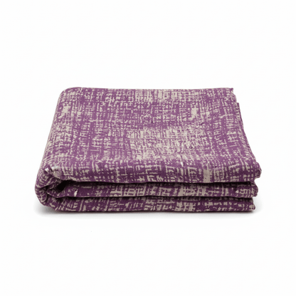 Purple Abstract Cotton Blend Jacquard