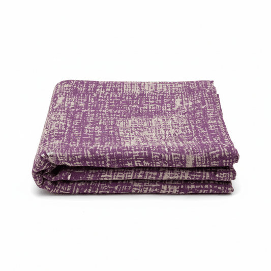 Purple Abstract Cotton Blend Jacquard