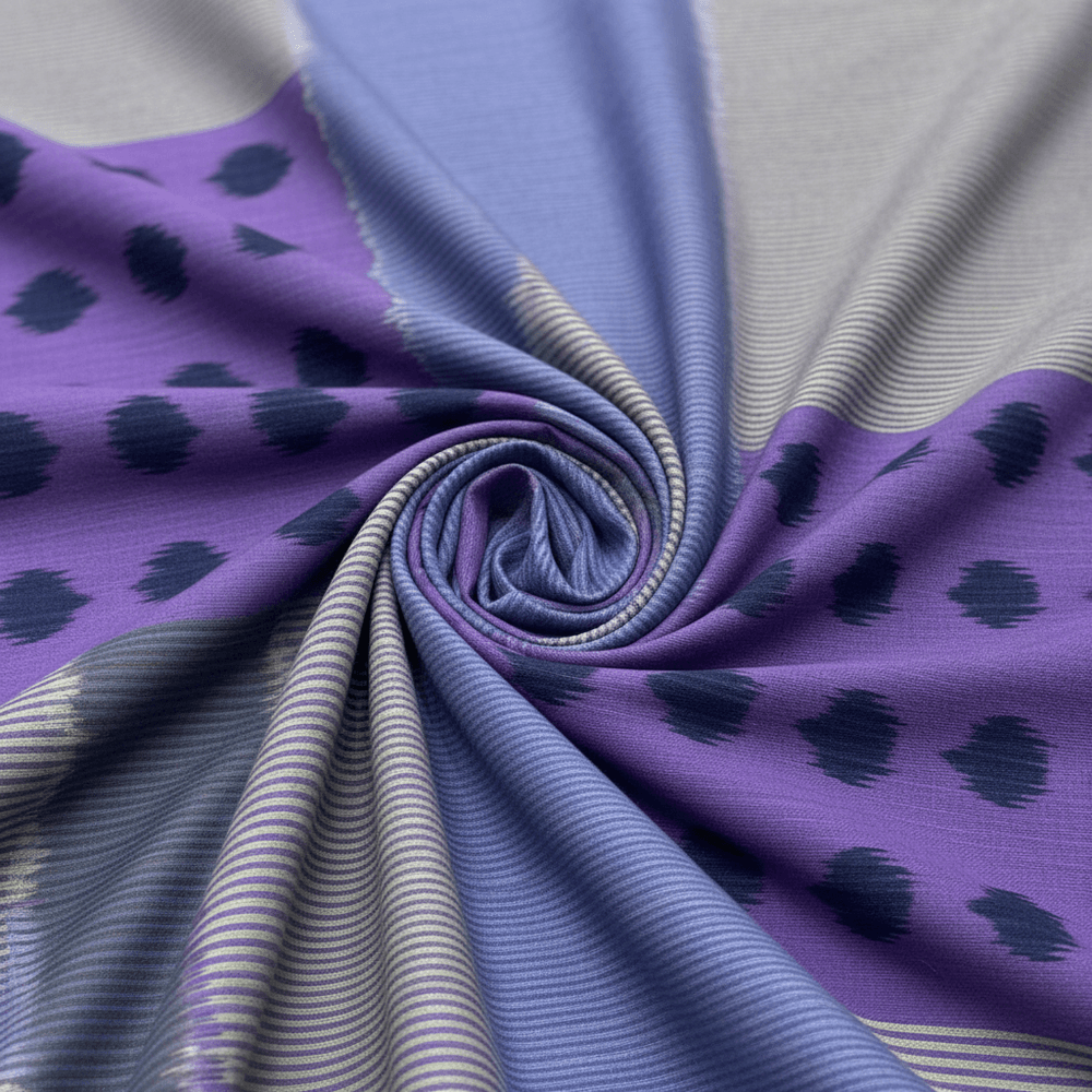 Purple Fine Quality Cotton Handloom Ikat | SKU: IKK-641