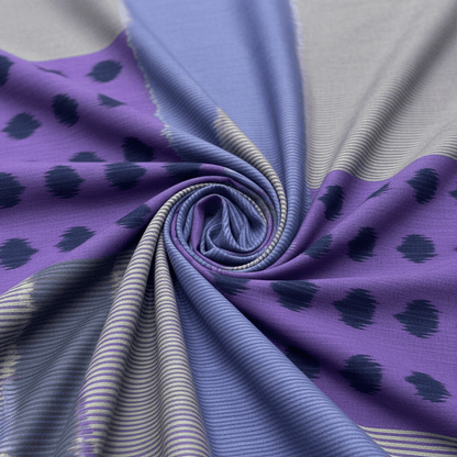 Purple Fine Quality Cotton Handloom Ikat | SKU: IKK-641