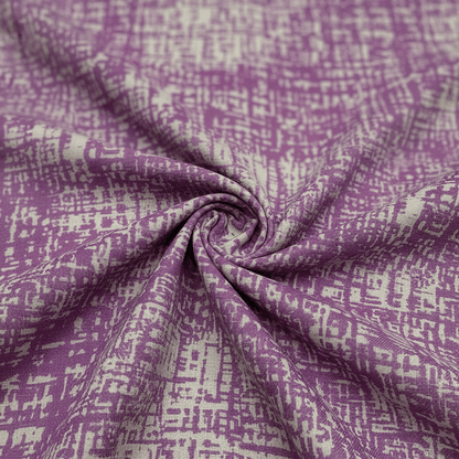 Purple Abstract Cotton Blend Jacquard