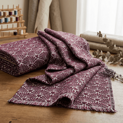 Multicolor Cotton Blend Jacquard Fabric for Upholstery