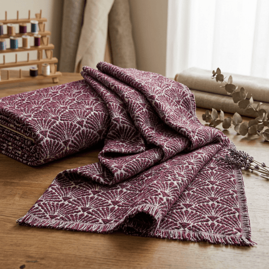 Multicolor Cotton Blend Jacquard Fabric for Upholstery