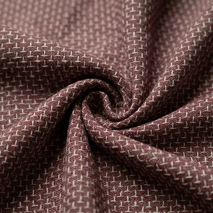 Red & White Cotton Jacquard Fabric - 44" (112 cm)