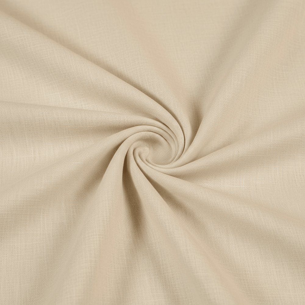 Cream color Natural Pure Linen Fabric (Width: 44 Inches Or 112 cm)
