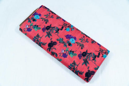 Multicolor Floral Design Digital Print On Spun Fabric
