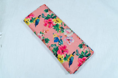 Multicolor Floral Design Digital Print On Spun Fabric