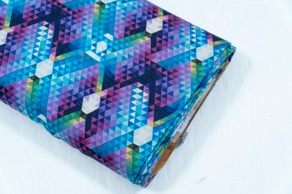 Multicolor Digital Print On Spun Fabric