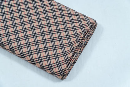 Multicolor Checks Design Digital Print On Spun Fabric