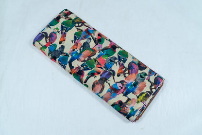 Multicolor Digital Print On Spun Fabric