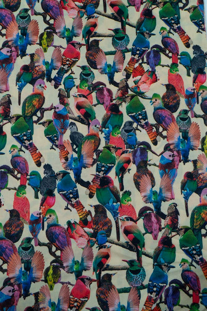 Multicolor Digital Print On Spun Fabric