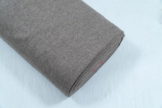 Gray Wool Blend Fabric