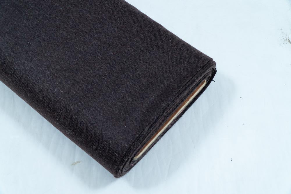 Black Wool Blend Fabric