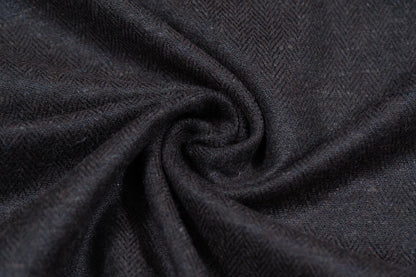 Black Wool Blend Fabric