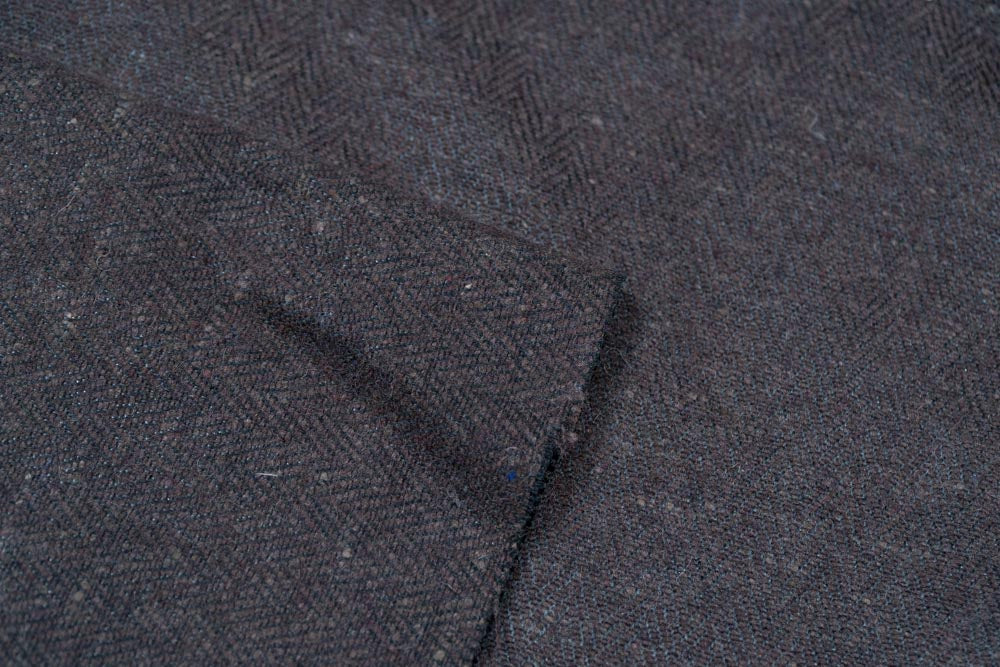 Black Wool Blend Fabric