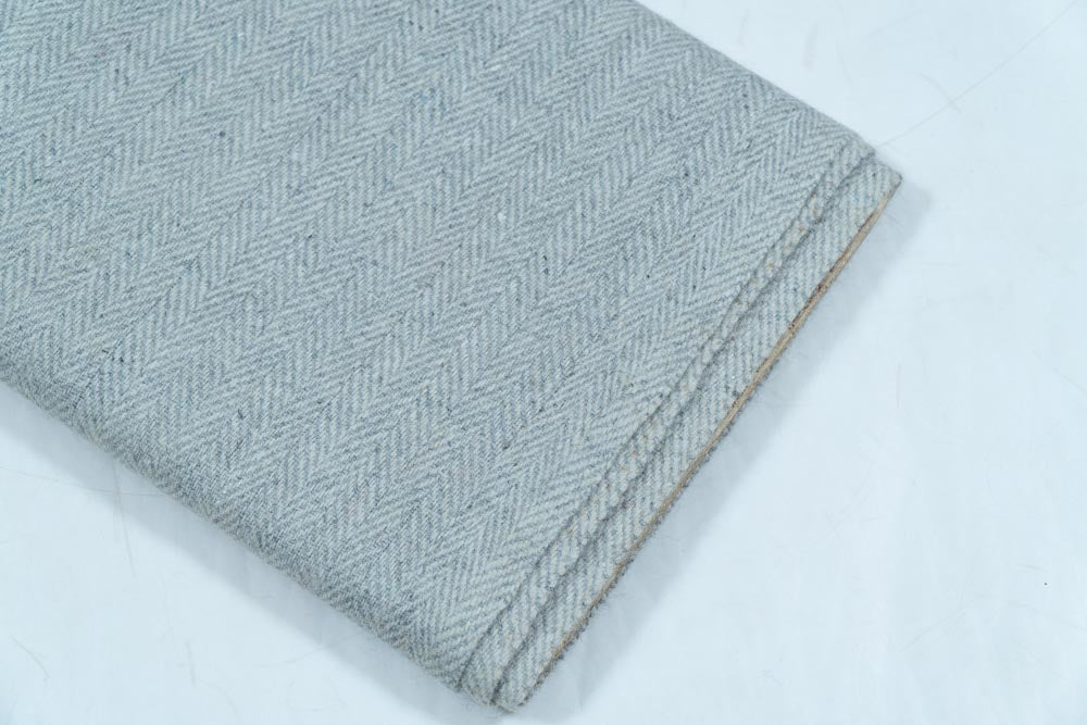 Sky Blue Wool Blend Fabric