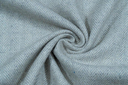 Sky Blue Wool Blend Fabric