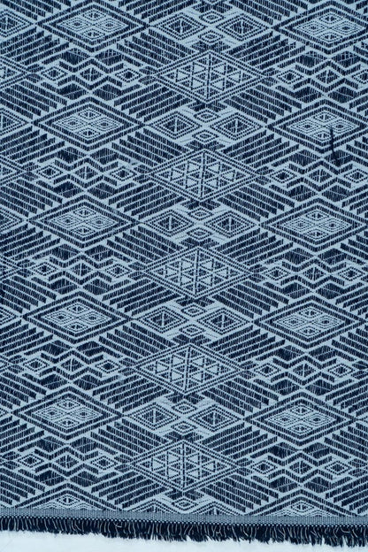 Blue & White Lightweight Cotton Jacquard | SKU: JDD-165