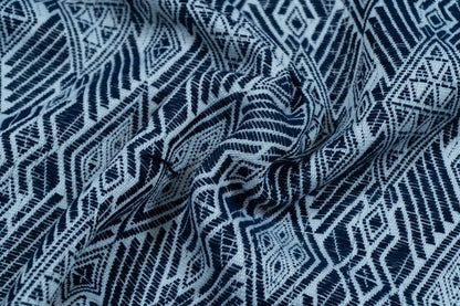 Blue & White Lightweight Cotton Jacquard | SKU: JDD-165