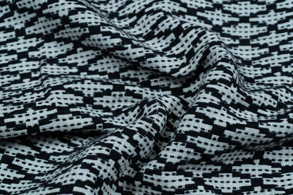 Black & White Thick Cotton Jacquard | SKU: JDD-190