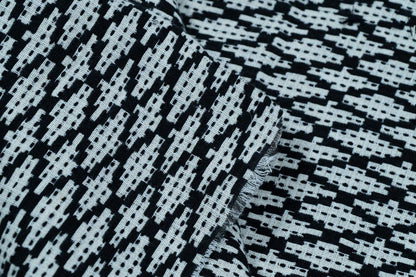 Black & White Thick Cotton Jacquard | SKU: JDD-190