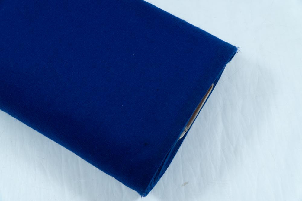 Blue Wool Blend Fabric